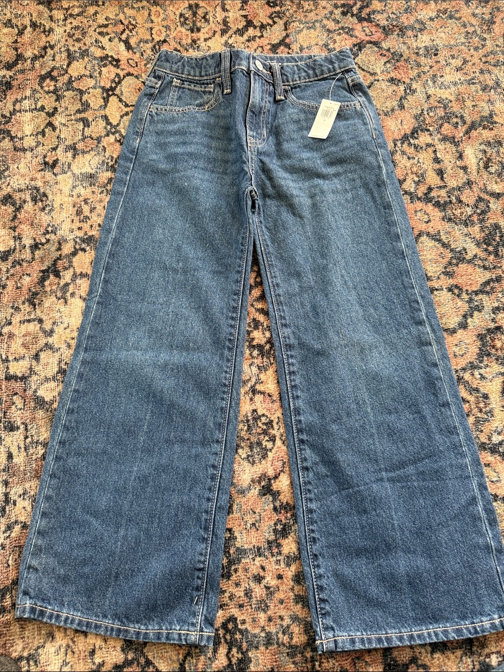 High-Rise Wide Leg Blue Jeans